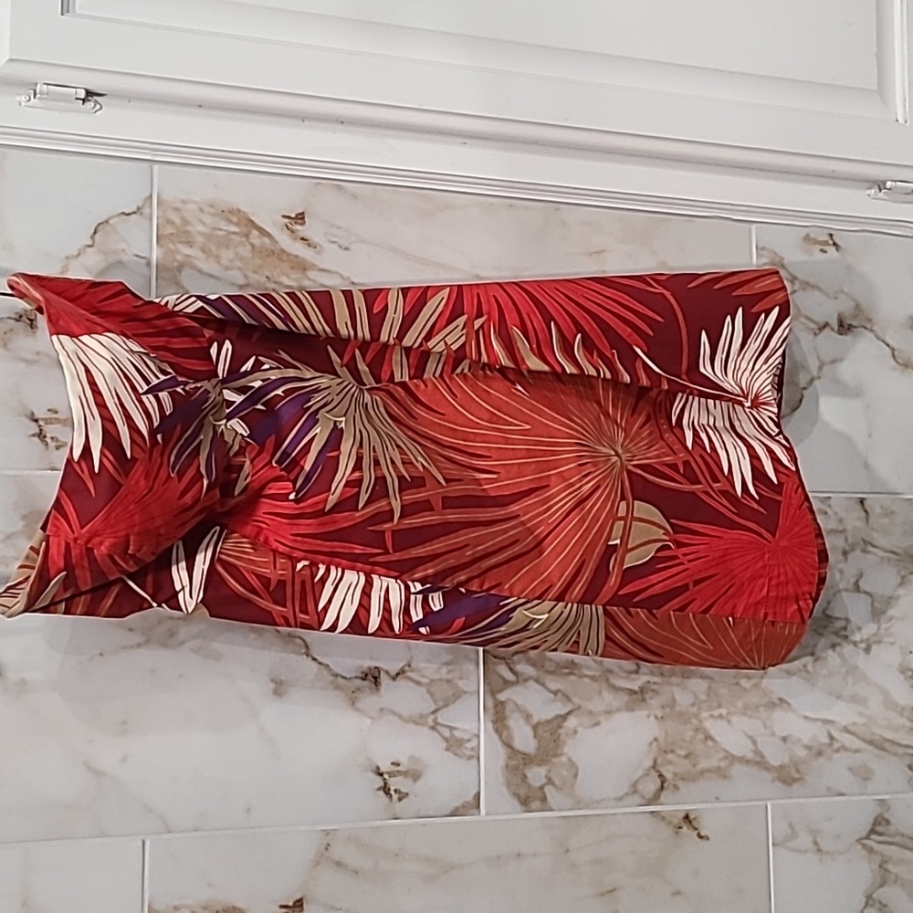 Strapless Red tropical party dress size 6